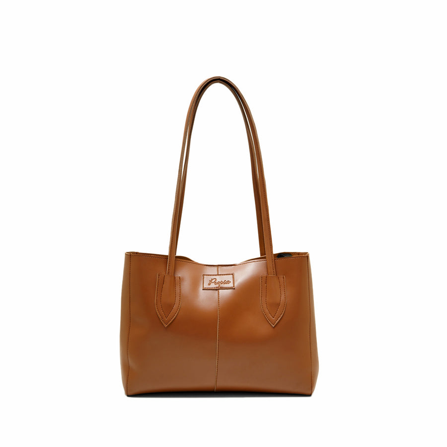 Minimalistic Shoulder Bag - Brown