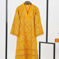 2 Pc - Saffron Embroidered Karandi Suit