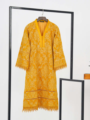 2 Pc - Saffron Embroidered Karandi Suit