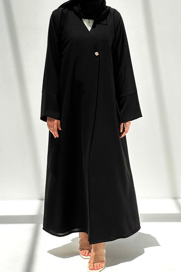 Basic Black - Open Abaya