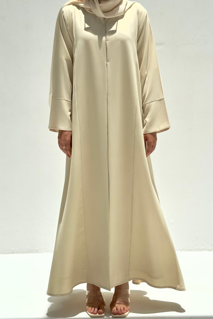 Light Yellow - Open Abaya