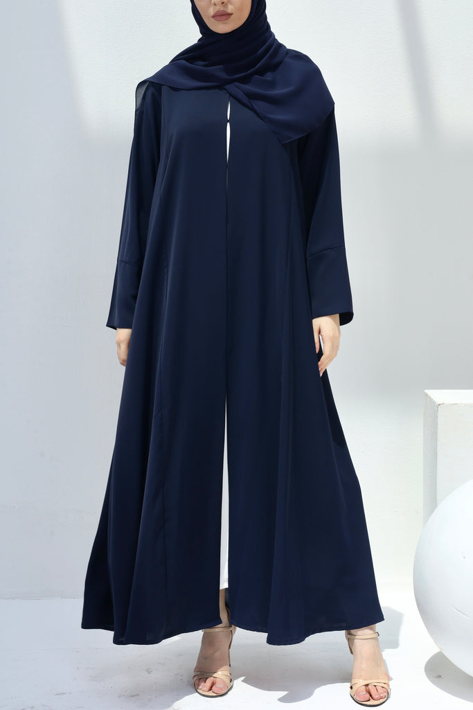 Basic Blue - Open Abaya