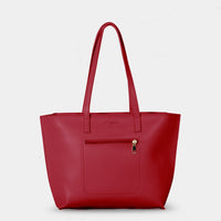 Crimson Zippered Tote Bag