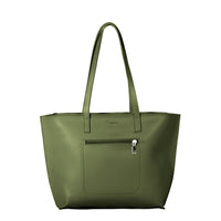 Olive Green Zippered Tote Bag