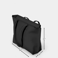 Black Zippered Tote Bag