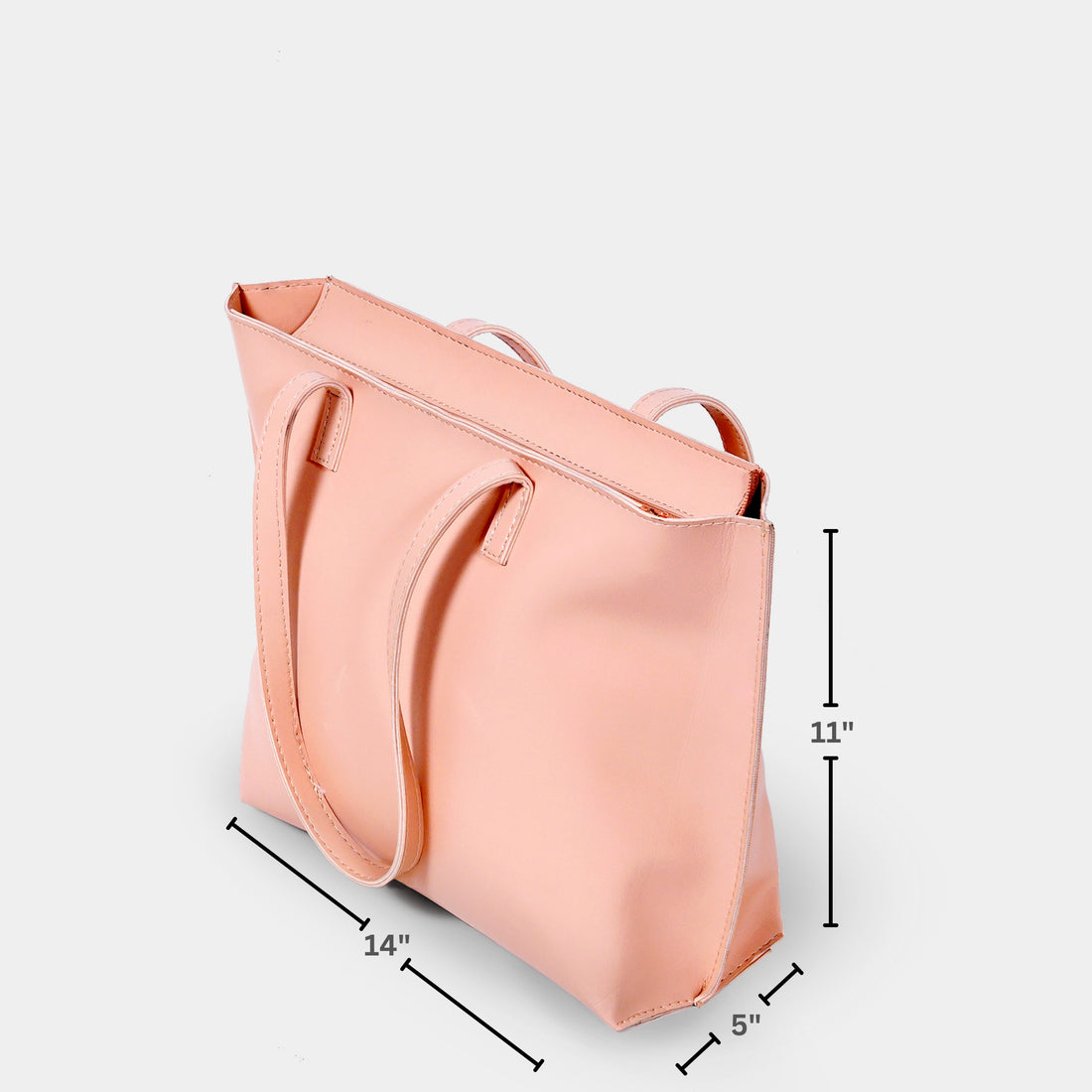 Peach Zippered Tote Bag