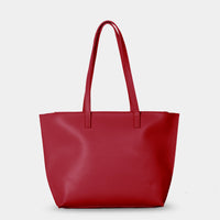 Crimson Zippered Tote Bag