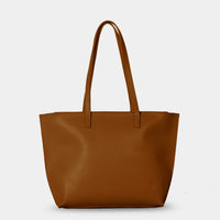 Copper Brown Zippered Tote Bag