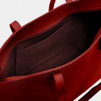 Crimson Zippered Tote Bag