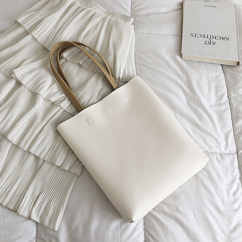 White Slim Tote Bag