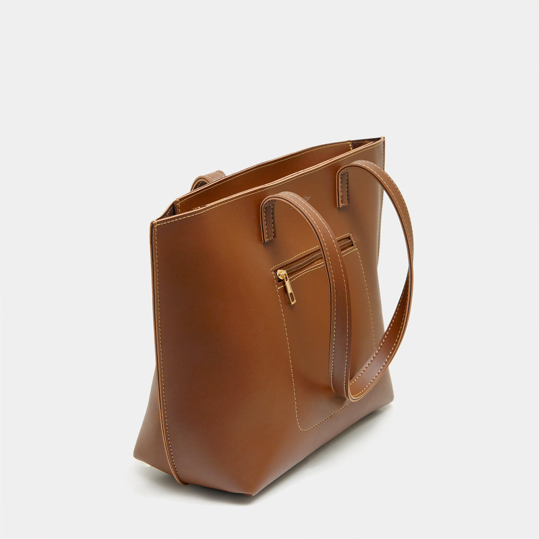 Horse Brown Zippered Tote Bag