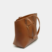 Horse Brown Zippered Tote Bag
