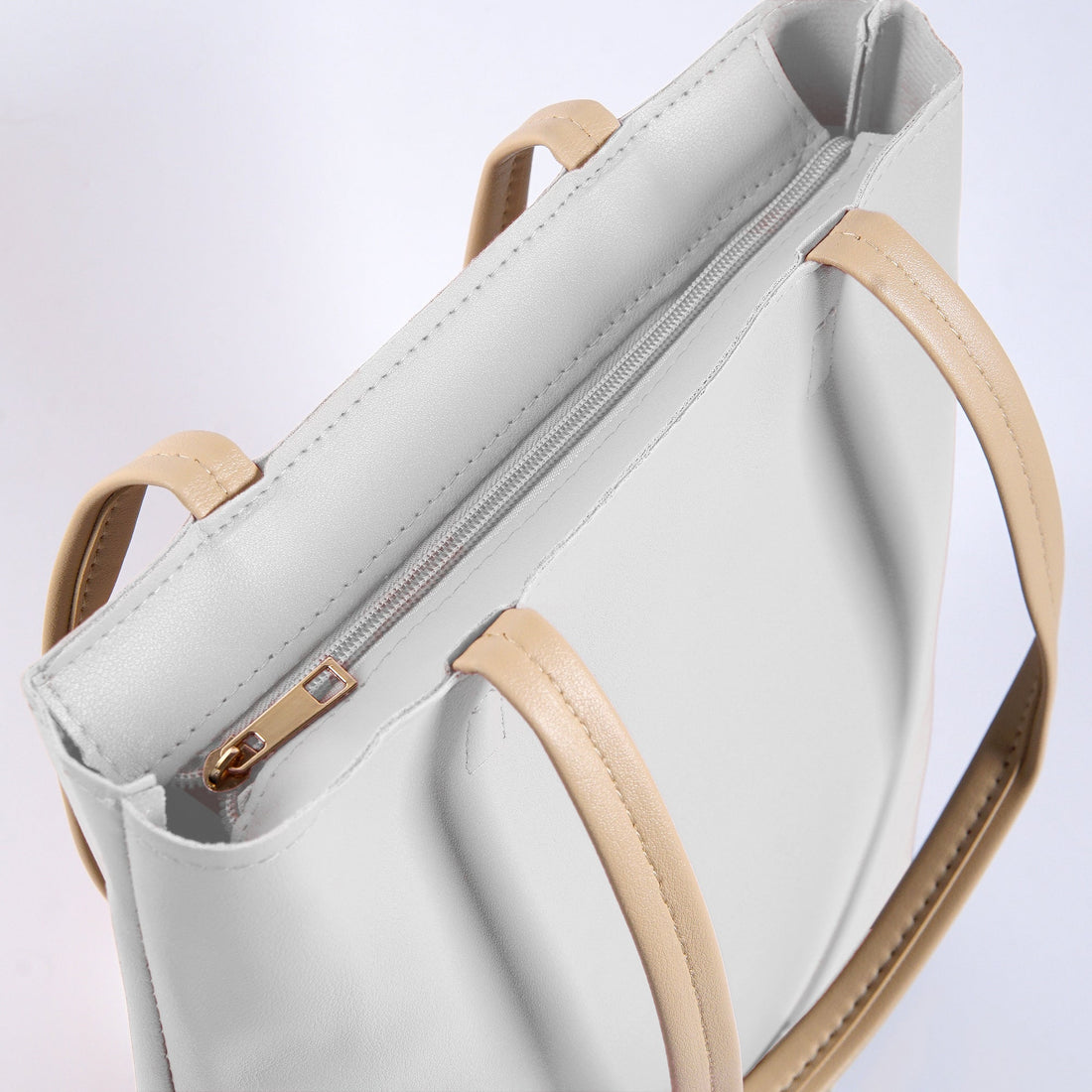 White Slim Tote Bag