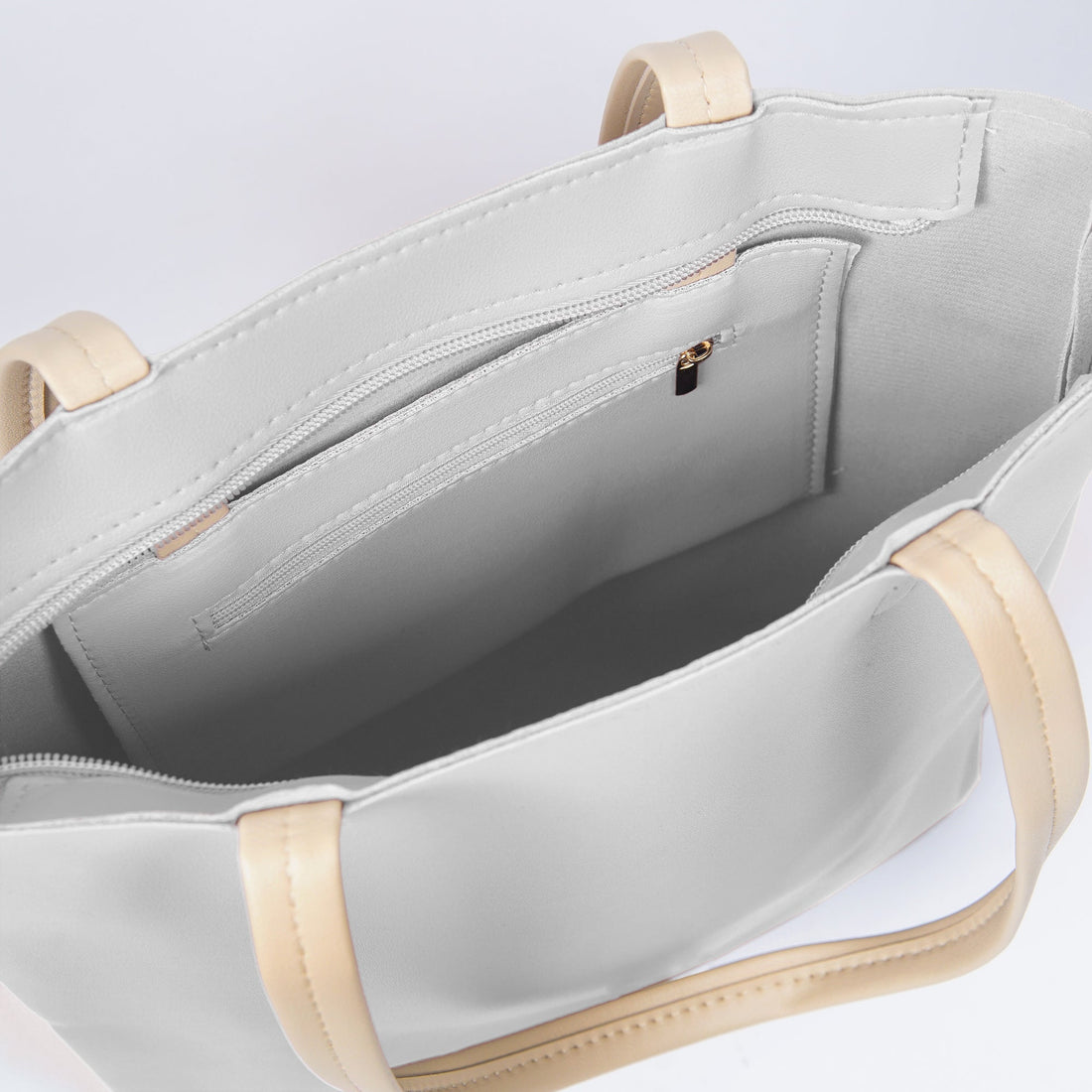 White Slim Tote Bag