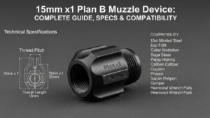 15mm x1 plan b muzzle device